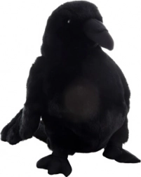 Maionetă corb de pluș ecologic