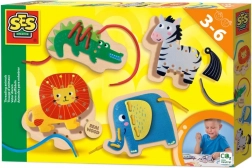 Set creativ de înșirat Junglă cu animăluțe
