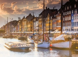 Puzzle Scandinavia: Apus de soare în Copenhaga 500 de piese
