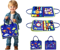 Carte senzorială busy cu dinozauri 2Kids Toys