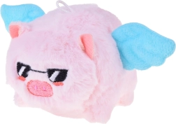 Breloc plușat drăgălaș purceluș cu coadă rotativă și fluier