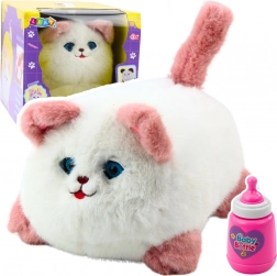 Pisicuță interactivă de pluș cu biberon