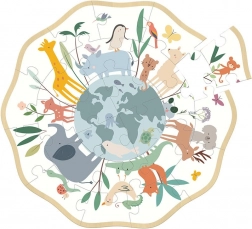 Puzzle rotund Lumea animalelor