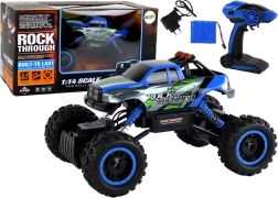 Mașină RC off-road 1:14 2.4 GHz albastră 4x4