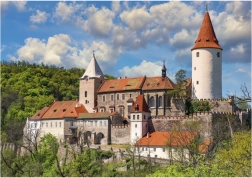 Puzzle Dino Castelul Křivoklát 100 piese XL