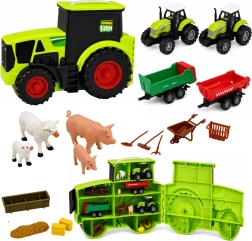 Set fermă în tractor – fermă portabilă cu 28 de piese