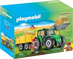 Set de figurine Country: tractor cu remorcă