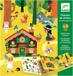 DJECO Poveste cu abțibilduri repoziționabile Pădurea misterioasă