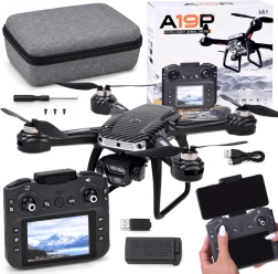Dron RC A19P cu cameră HD, telecomandă cu ecran și evitare a obstacolelor