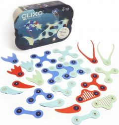 clixo ocean creatures set de construcție magnetică 24 piese, fosforescent în întuneric