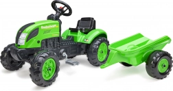 Tractor cu pedale Country Farmer cu remorcă verde pentru copii 2-5 ani