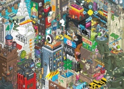 Puzzle Heye Pixorama: investigație newyorkeză 1000 piese