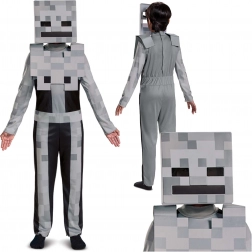 Minecraft costum pentru copii schelet – schelet alb 137–149 cm (10–12 ani)
