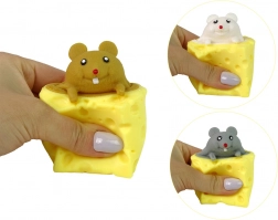 Squishy Cheese Mouse Jucărie senzorială Pop It cu șoricel