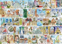 Puzzle Gibsons Monumente Europene 1000 de piese