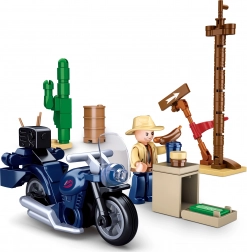 Sluban motociclist în excursie – set de construcție motocicletă (73 piese)