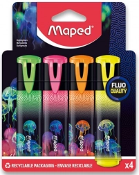 Evidențiatoare Maped Deepsea Paradise, set 4 buc