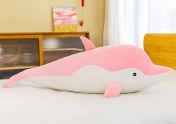 Mascotă de pluș delfin roz 70 cm
