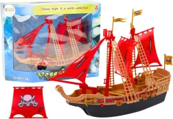 Navă pirat cu lumini și sunete pe roți – neagră