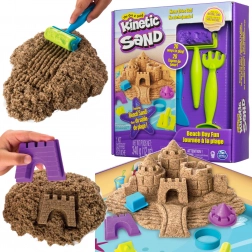 Kinetic Sand zi de plajă – set cu castel și accesorii