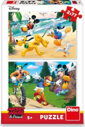 Puzzle Mickey face sport 2×77 piese