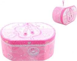 Cutie muzicală de bijuterii roz cu balerină