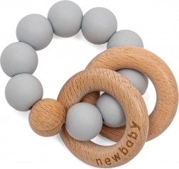 Jucărie de dentiție cu bile New Baby gri
