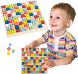 Small Foot sudoku din lemn cu cuburi colorate