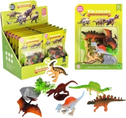 Set de dinozauri – figurine din cauciuc pentru copii de la 3 ani, mix de modele și culori