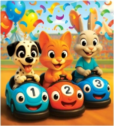 Puzzle din lemn Cursa fericită 20 piese WOODEN CITY