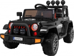 Mașină electrică off-road pentru copii Full Time 4WD cu tracțiune 4x4, telecomandă și iluminare LED – Negru