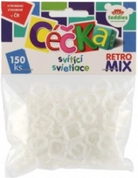 C-uri luminoase retro mix 150 buc – inele de conectare din plastic