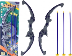 Arc pentru copii cu săgeți cu ventuză, mov, 3 bucăți