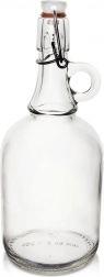 Sticlă din sticlă cu clips 1 l