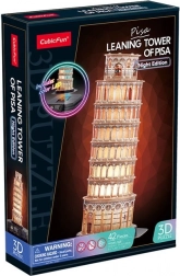 Puzzle 3D LED Ediția de Noapte: Turnul Înclinat din Pisa