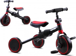 Tiny Bike 3în1: vehicul de împins pentru copii, tricicletă și bicicletă de echilibru – negru