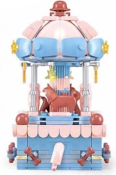 Sluban carusel cu animăluț – cățel, set de construcție