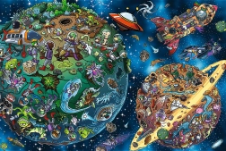 Puzzle Treflíci în spațiu