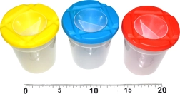 Pahar pentru apă cu capac etanș și suport pentru pensule