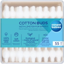 Canpol babies Bețișoare de vată cu limitator, din hârtie, 56 buc.