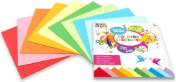 Set de hârtii origami colorate 20 × 20 cm, 50 foi, 110 g/m²
