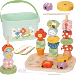 cutie educațională din lemn 5‑în‑1 Magic Garden de la Tooky Toy