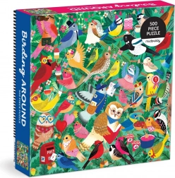 Puzzle Mudpuppy Lumea Păsărilor 500 de piese