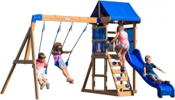 Loc de joacă din lemn Aurora cu tobogan