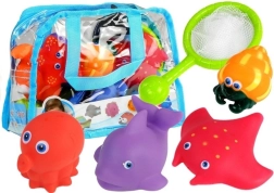 Set de animale marine pentru baie cu plasa
