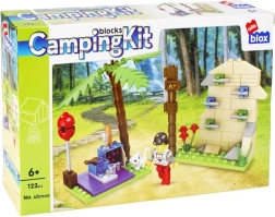 Set de construcție camping – perete de escaladă și minifigurină, 122 piese