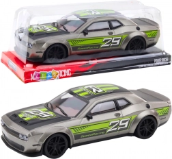 Mașină sport cu tracțiune spate argintiu-verde