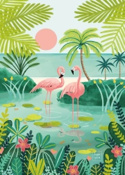 Pieces & peace puzzle flamingo 500 piese