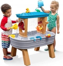 Masa de apă Step2 cu efect de ploaie, găleată și pâlnie + animăluțe