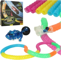 Set de construit pentru copii - Pista de curse flexibilă cu mașinuță rapidă